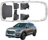 3D Fußmatten & Kofferraumwanne Auto Set Kompatibel mit Hyundai Tucson 3.Gen 2015 - 2020