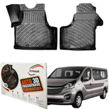 Trimak Autofußmatten kompatibel mit Opel Vivaro B 2014–2019 Auto Allwetter Gummimatten
