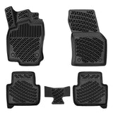 3D Auto Fußmatten & Untere Kofferraumwanne Set Kompatibel mit VW Tiguan II 2016-2023 *Ohne Ersatzrad Model