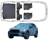 3D Fußmatten & Kofferraumwanne Auto Set Kompatibel mit Volvo XC60 2.Gen 2017 - 2024