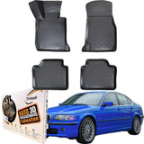 Trimak Autofußmatten kompatibel mit BMW 3ér E46 (1998-2004) Auto Allwetter Gummimatten