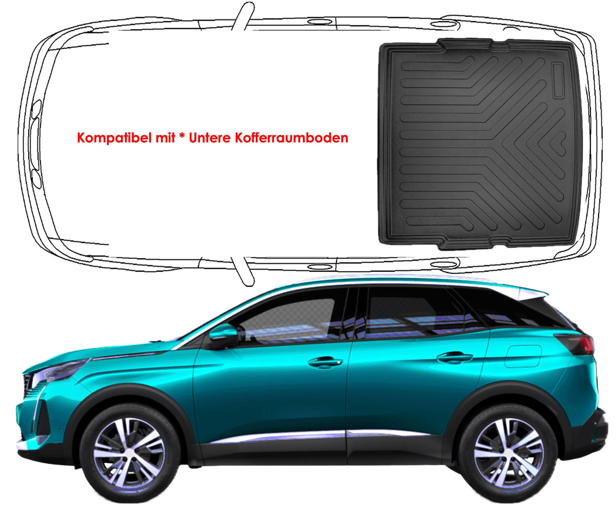 Trimak Untere Kofferraumwanne kompatibel mit Peugeot 3008 3. Gen ab 2024