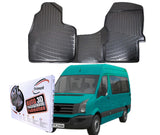 Trimak Autofußmatten kompatibel mit VW Crafter 2006-2016 Typ 2E Kleinbus Auto Allwetter Gummimatten