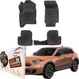 Trimak Autofußmatten kompatibel mit Fiat 600 Hybrid ab 2024 Auto Allwetter Gummimatten