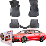 Trimak Autofußmatten kompatibel mit Audi A6 C7 (2011 - 2018) Auto Allwetter Gummimatten