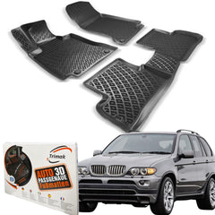 Trimak Autofußmatten kompatibel mit BMW X5 E53 (1999 - 2006) Auto Allwetter Gummimatten