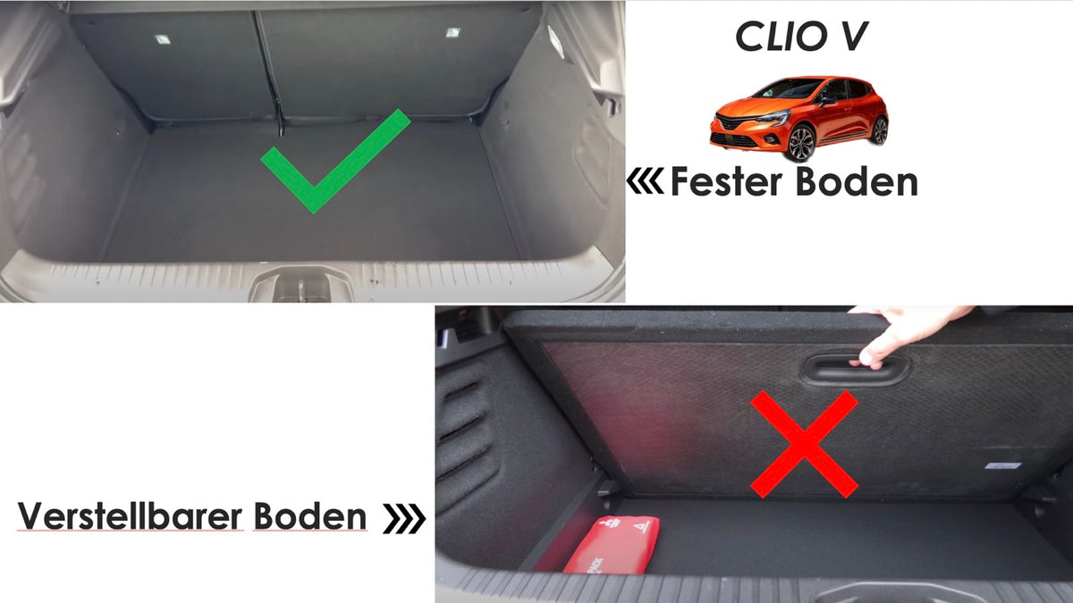 Trimak Renault CLIO V ab 2019 3D Fester Kofferraumboden Kofferraumwanne