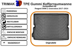 Trimak Kofferraumwanne kompatibel mit Peugeot 5008 2.Gen 2017 - 2024 Kofferraumboden