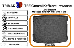 Trimak Kofferraumwanne kompatibel mit Mercedes-Benz EQA 2021 - 2026 H 243