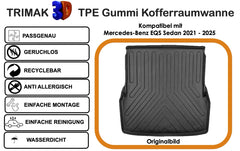 Trimak Kofferraumwanne kompatibel mit Mercedes-Benz EQS Sedan V 297 2021 - 2025