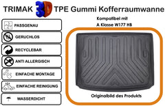 Trimak Kofferraumwanne kompatibel mit Mercedes A Klasse W177 Kofferraum