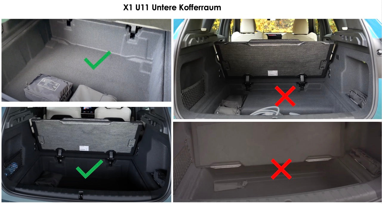 Trimak Untere Kofferraumwanne kompatibel mit BMW X1 U11 Ab 2022 Untere Kofferraummatte