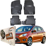 Trimak Autofußmatten kompatibel mit FORD C-MAX 2. Generation (2010–2019)v Auto Allwetter Gummimatten