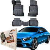 Trimak Autofußmatten kompatibel mit Mercedes CLS C257 ab 2018 Auto Allwetter Gummimatten