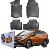 Trimak Autofußmatten kompatibel mit HONDA CR-V 4. Generation (2012 - 2017) Auto Allwetter Gummimatten