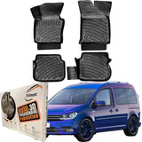Trimak Autofußmatten kompatibel mit VW CADDY IV 2016-2020 Auto Allwetter Gummimatten