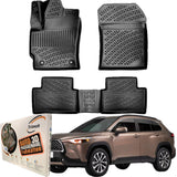 Trimak Autofußmatten kompatibel mit Toyota Corolla Cross ab 2020 Auto Allwetter Gummimatten