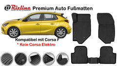 Rizline Premium Autofußmatten kompatibel mit Opel Corsa F 2019 - 2025 Gummimatten