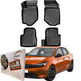 Trimak Autofußmatten kompatibel mit OPEL CORSA F ab 2020 Auto Allwetter Gummimatten