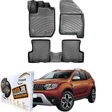 Trimak Autofußmatten kompatibel mit DACIA Duster 4x4 2.Gen. 2018-2024 Beifahrersitz mit Ablagefächern Auto Allwetter Gummimatten