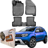 Trimak Autofußmatten kompatibel mit DACIA DUSTER 4x4 2.Gen 2018 - 2022 Auto Allwetter Gummimatten