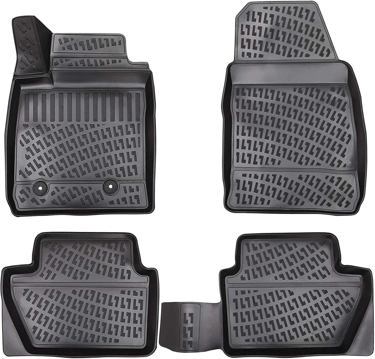 3D Fußmatten & Untere Kofferraumwanne Auto Set Kompatibel mit Ford Ecosport 2012 - 2023