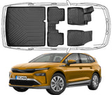 3D Fußmatten & Kofferraumwanne Auto Set Kompatibel mit Skoda ENYAQ seit 2020