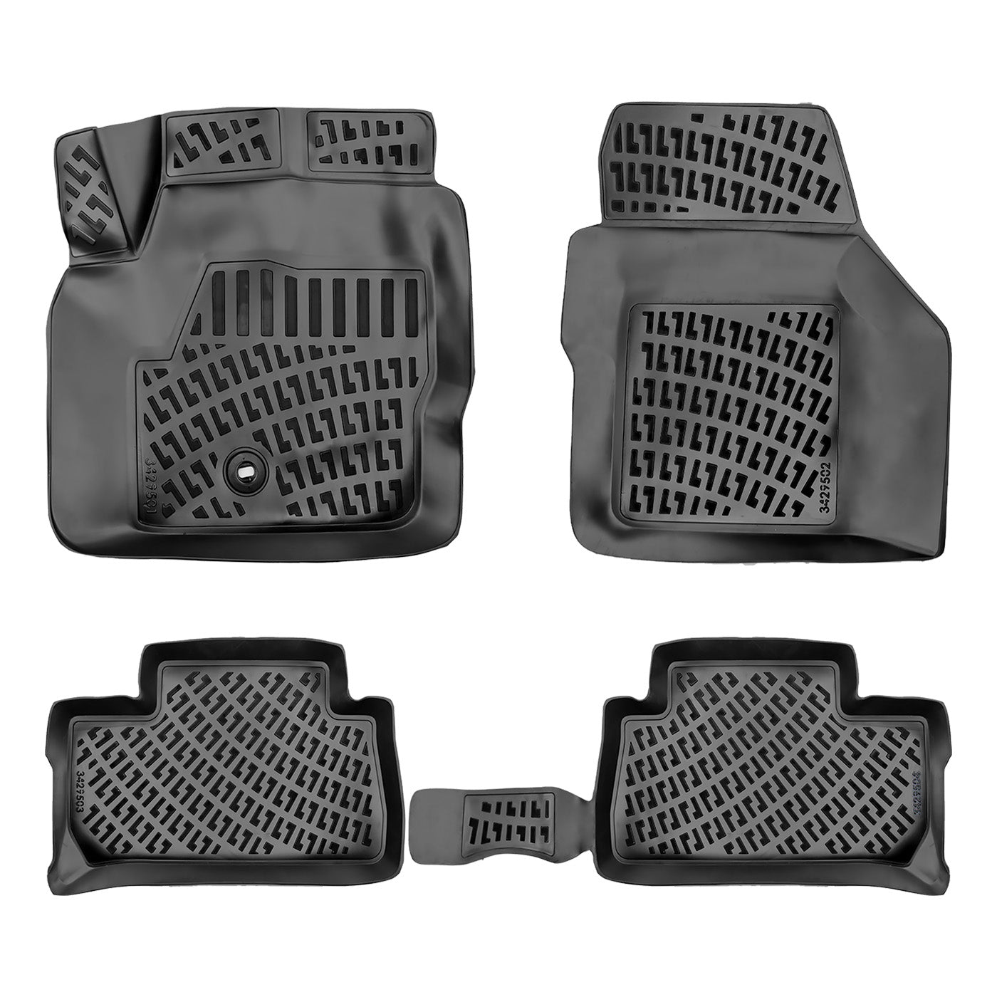 3D Fußmatten & Kofferraumwanne Auto Set Kompatibel mit Land Rover Freelander 2 Typ LF 2006–2014