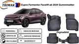 Trimak Autofußmatten kompatibel mit Cupra Formentor e-Tsi ab 2020 Auto Allwetter Gummimatten
