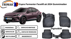 Trimak Autofußmatten kompatibel mit Cupra Formentor Facelift ab 2024 Auto Allwetter Gummimatten