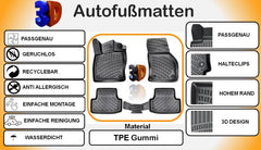 Trimak  VW Golf 8 (VIII) ** Manuell Getriebe * ab 2020  Autofußmatten Gummimatten