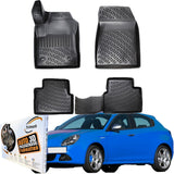 Trimak Autofußmatten kompatibel mit Alfa Romeo Giulietta (Typ 940) Auto Allwetter Gummimatten