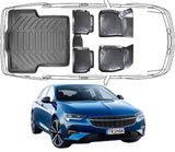 3D Fußmatten & Kofferraumwanne Auto Set Kompatibel mit Opel Insignia B Sedan Limousine 2017 – 2022
