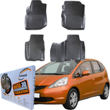 Trimak Autofußmatten kompatibel mit HONDA JAZZ 2.Gen. (2009 - 2015) Auto Allwetter Gummimatten