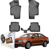 Trimak Autofußmatten kompatibel mit VW Jetta VI 2010 - 2018 Auto Allwetter Gummimatten