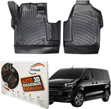 Trimak Autofußmatten kompatibel mit Citroen Jumpy Spacetourer 3.Gen 2016 - 2023 Auto Allwetter Gummimatten