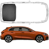 Trimak Kofferraumwanne kompatibel mit  Audi A3 8Y Sportback ab 2020  Kofferraumwanne
