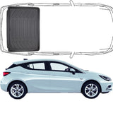 Trimak Kofferraumwanne kompatibel mit Opel Asta K 5Türer *mit Ersatzrad Modell* (2015-2021) Kofferraummatte