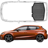 Trimak  Kofferraumwanne kompatibel mit Seat Ibiza V 2017 - 2022 Kofferraummatte