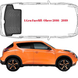 Trimak Kofferraumwanne kompatibel mit Nissan Juke 1.Gen (2016-2019) obere Kofferraummatte