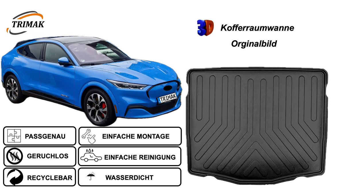 Trimak Kofferraumwanne kompatibel mit Ford Mustang Mach-E 2020 - 2026