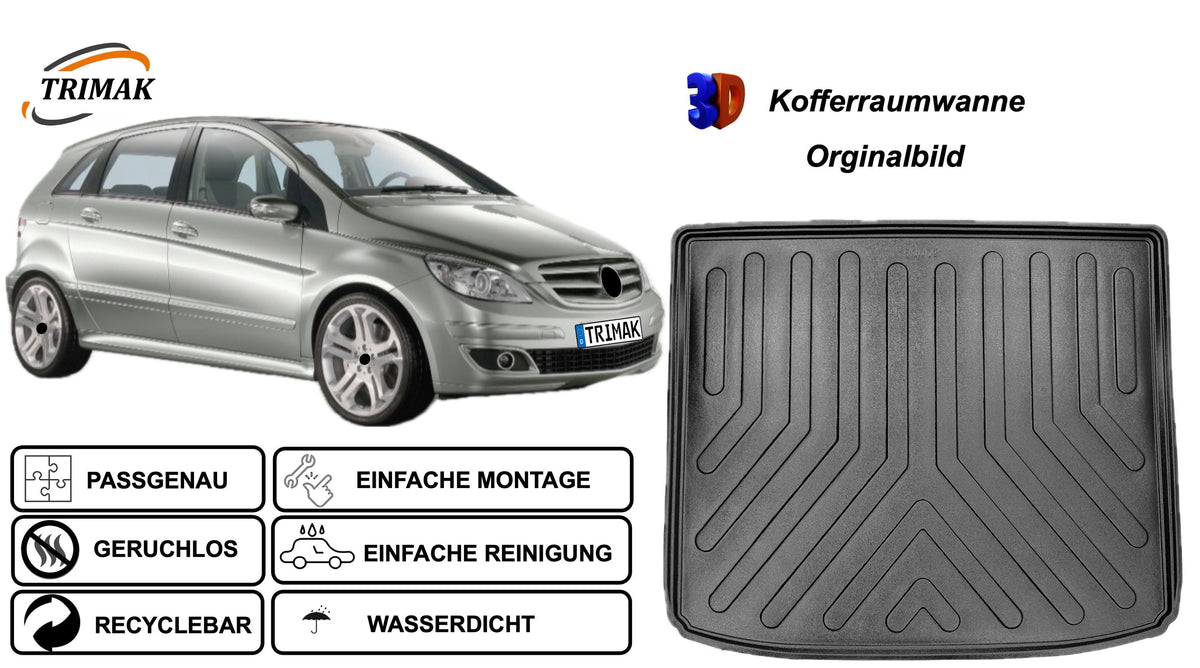 Trimak Obere Kofferraumwanne kompatibel mit Mercedes-Benz T 245 2005 - 2011