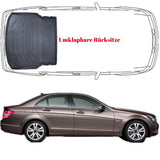 Trimak Kofferraumwanne kompatibel mit MERCEDES C Klasse W204 Limousune 2007 - 2014 Umklappbare Rücksitze Kofferraummatte