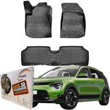 Trimak Autofußmatten kompatibel mit Kia Niro EV (Elektrik) Auto Allwetter Gummimatten