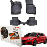 Trimak Autofußmatten kompatibel mit Cupra Leon Manuel Getriebe Benzin 2020-2024