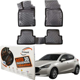 Trimak Autofußmatten kompatibel mit Mazda 2 Typ DJ 3.Gen 2014-2021 Auto Allwetter Gummimatten