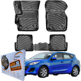 Trimak Autofußmatten kompatibel mit  MAZDA 3 (2.Gen BL) 2009 - 2012 Auto Allwetter Gummimatten