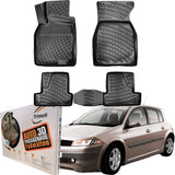 Trimak Autofußmatten kompatibel mit RENAULT MEGANE II HB & Grandour 2002-2009 Auto Allwetter Gummimatten