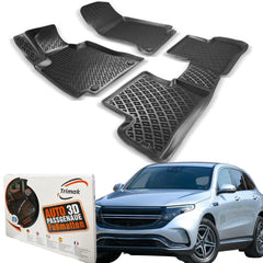 Trimak Auto Gummimatten für Mercedes-Benz EQC (N 2 - Hochwertige Fußmatten mit hohem Rand und langer Lebensdauer