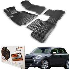 Trimak Autofußmatten kompatibel mit MINI Cooper R56 (2007- 2013) Auto Allwetter Gummimatten